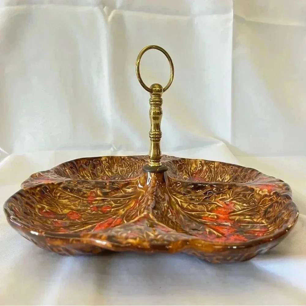 Vintage MCM Ceramic Candy/Appetizer Serving Dish - Picture 3 of 6